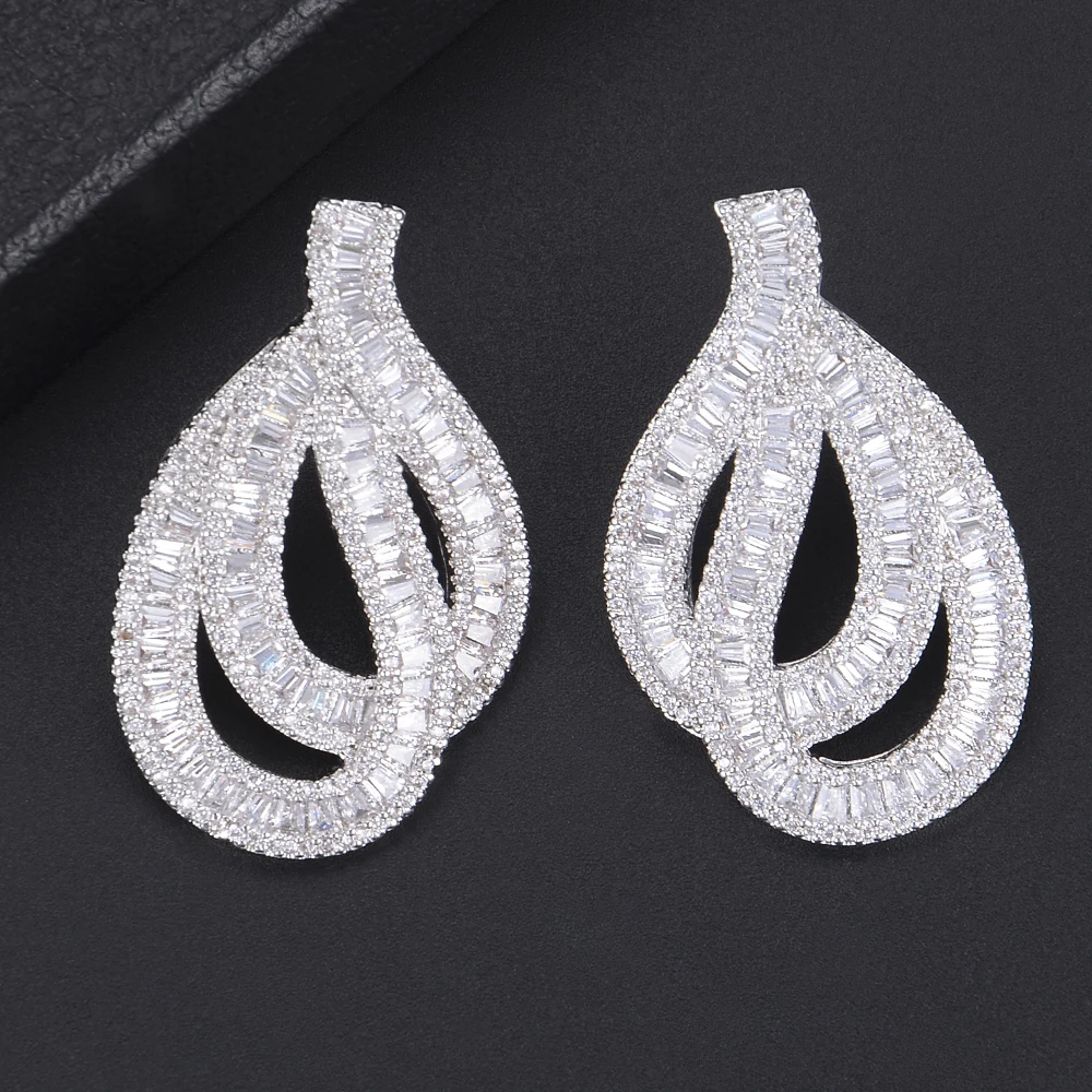 GODKI Роскошные кубического циркония серьги для женщин модные женские свадебные Свадебная вечеринка Jewelry интимные аксессуары букле d'oreille femme2018