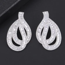 GODKI Роскошные кубического циркония серьги для женщин модные женские свадебные Свадебная вечеринка Jewelry интимные аксессуары букле d'oreille femme2018