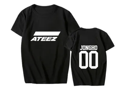 K-pop группа ATEEZ Hongjoong Seonghwa Yunho Yeosang San Mingi Wooyoung Jongho хип-хоп футболка с короткими рукавами и круглым вырезом из хлопка Harajuku