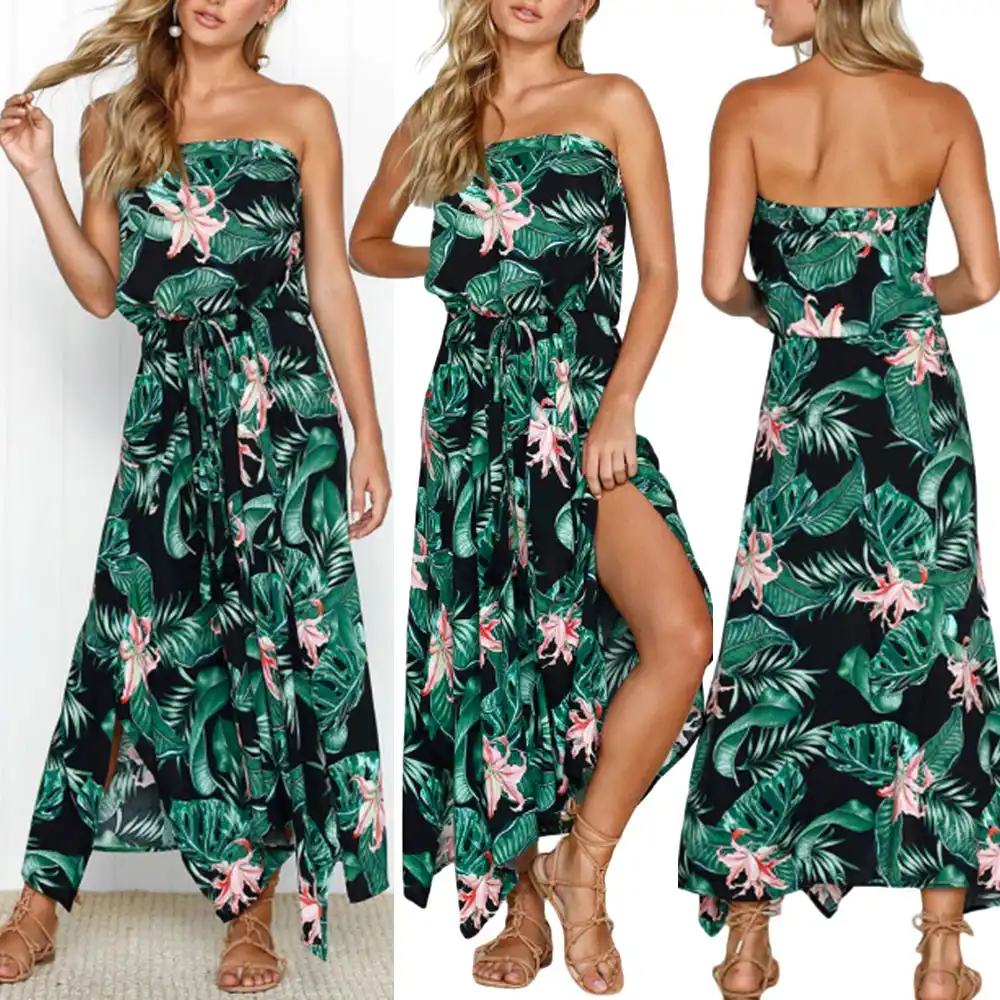 hawaiian boho dress