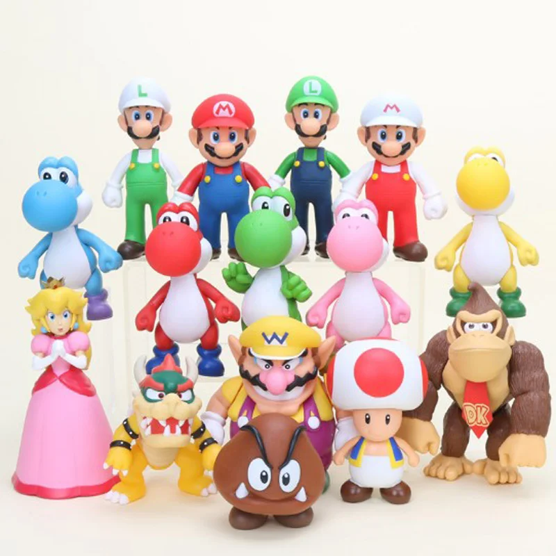 16 Styles 8-15cm Super Mario Bros Bowser Koopa Yoshi Mario Luigi Mushroom Peach Wario Action Figure Toys Children Gift Dolls 16 Styles 8-15cm Super Mario Bros Bowser Koopa Yoshi Mario Luigi Mushroom Peach Wario Action Figure Toys Children Gift Dolls