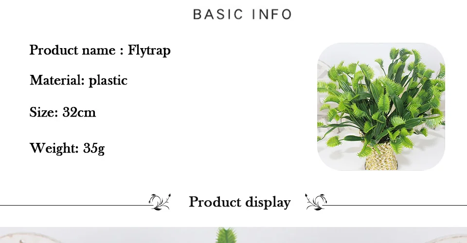Стиль моделирование растений flytrap трава Офис Гостиная Украшение дома Dionaea muscipola плотоядное растение бонсай в горшках