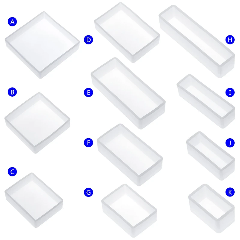 Силиконовая форма DIY квадратный прямоугольник Exopy Смола зеркало ремесла украшения