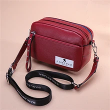 Lizi Lotus small bag female 2018 new soft leather Korean version of the wild small square bag fashion shoulder bag Messenger bag women s bag leather 2018 new luxury bag fashion zipper tassel small square bag messenger bag
