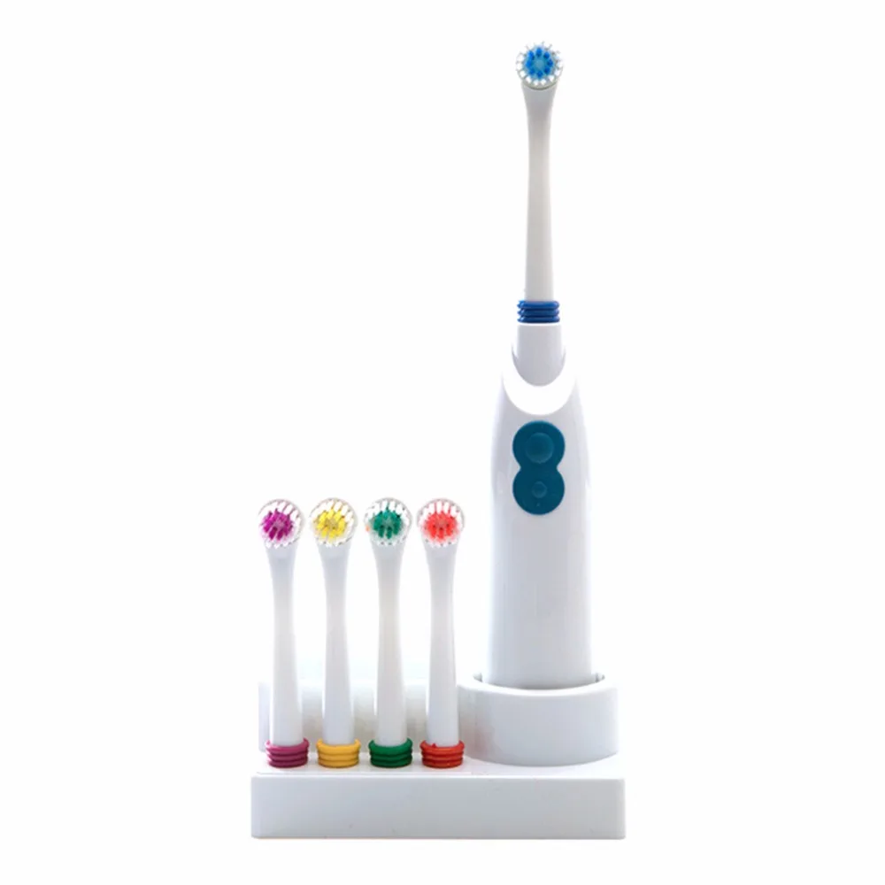 Waterproof Electric Toothbrush Kit Oral Dental Care With 4 Brush Heads