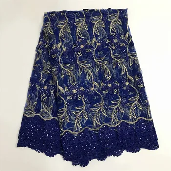 

High Quality African Guipure Cord Lace stones Fabrics Embroidery Water Soluble Lace Hot Sales Design For Nigerian Dress 5Yards