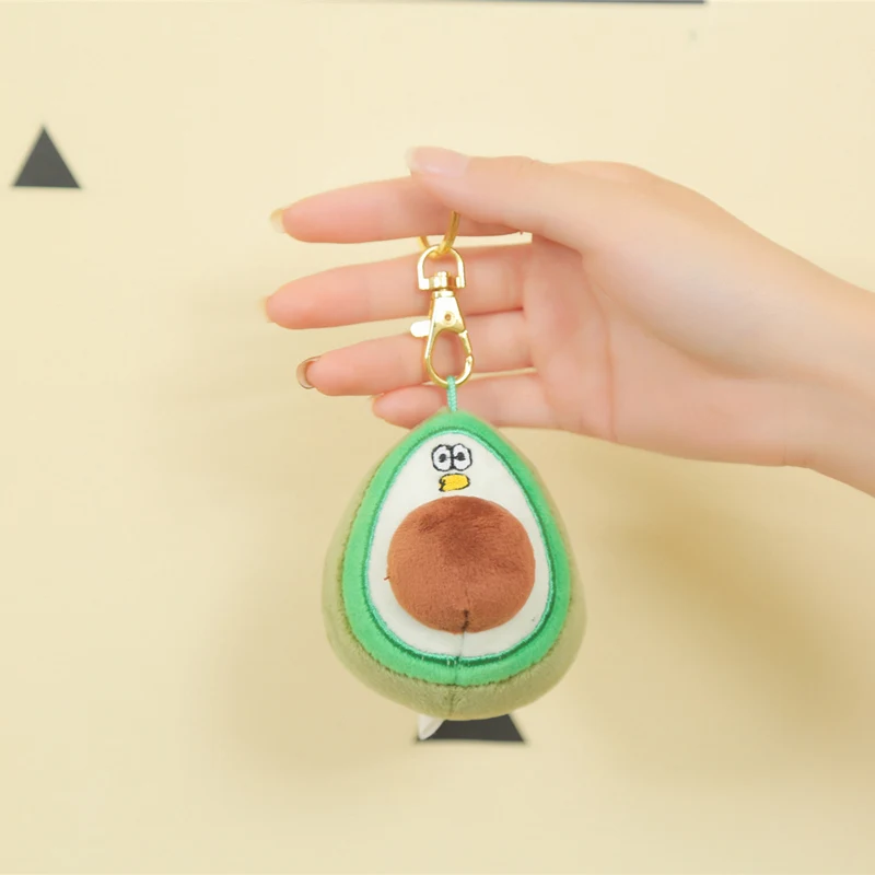 

Cute 10cm Mini Avocado Plush Toy Backpack Keychain Small Pendant Kids Gift