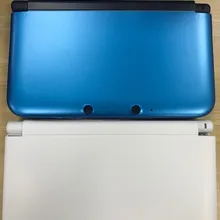 Синий/белый полный набор чехол Корпус оболочка для kingd 3DS LL 3DS XL со стеклом