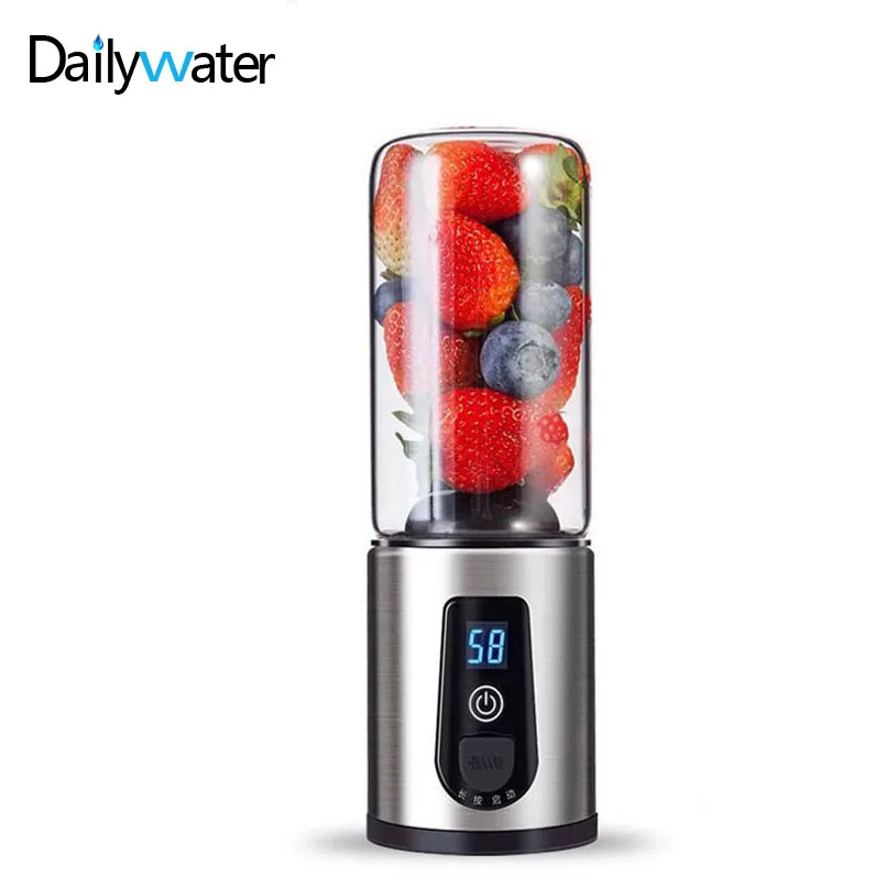  Mini USB Rechargeable Fruit Juicer Machine Cup Personal Blender Mixer Smoothie Maker Household Port