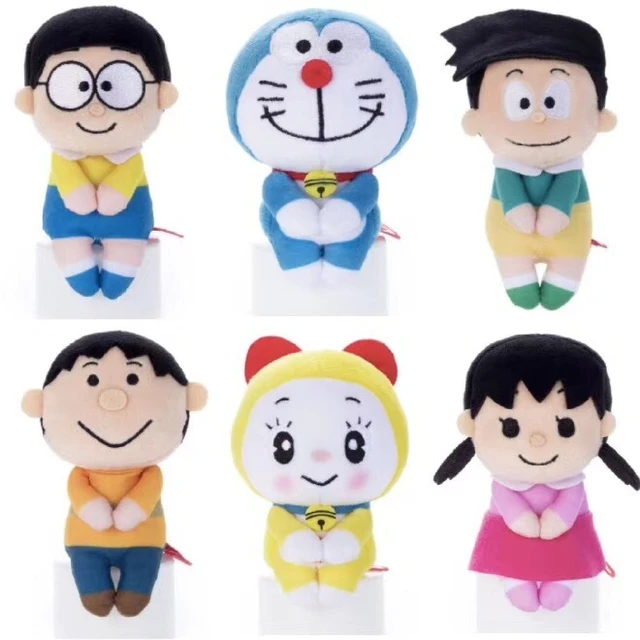 4 Cm/ 8 Cm Cartoon Kawai Doraemon/nobita /shizuka/suneo/family Childhood  Memory Soft Plush Dolls Cute Handle Ornament Kid's Gift - Action Figures -  AliExpress