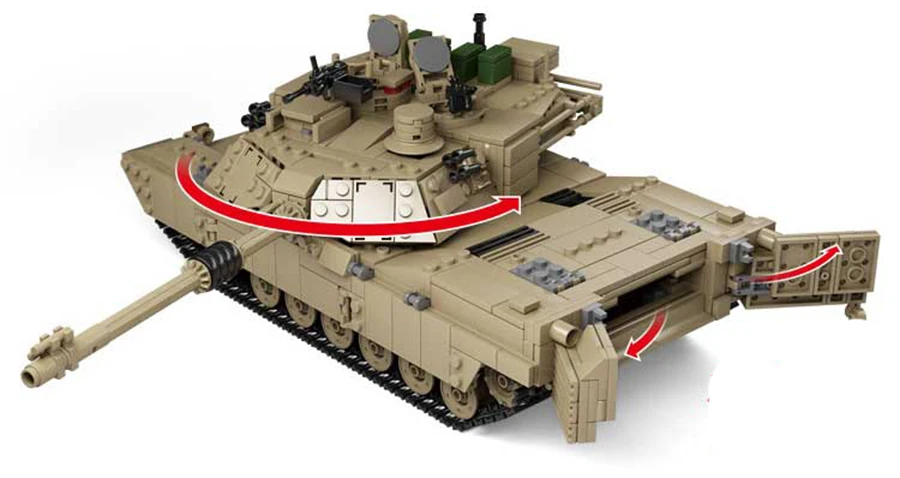 Модели строительных комплектов блоки совместимы с военной M1A2 коллекция танков Транс игрушки 1:28 ABRAMS MBT HUMMER 1463 шт