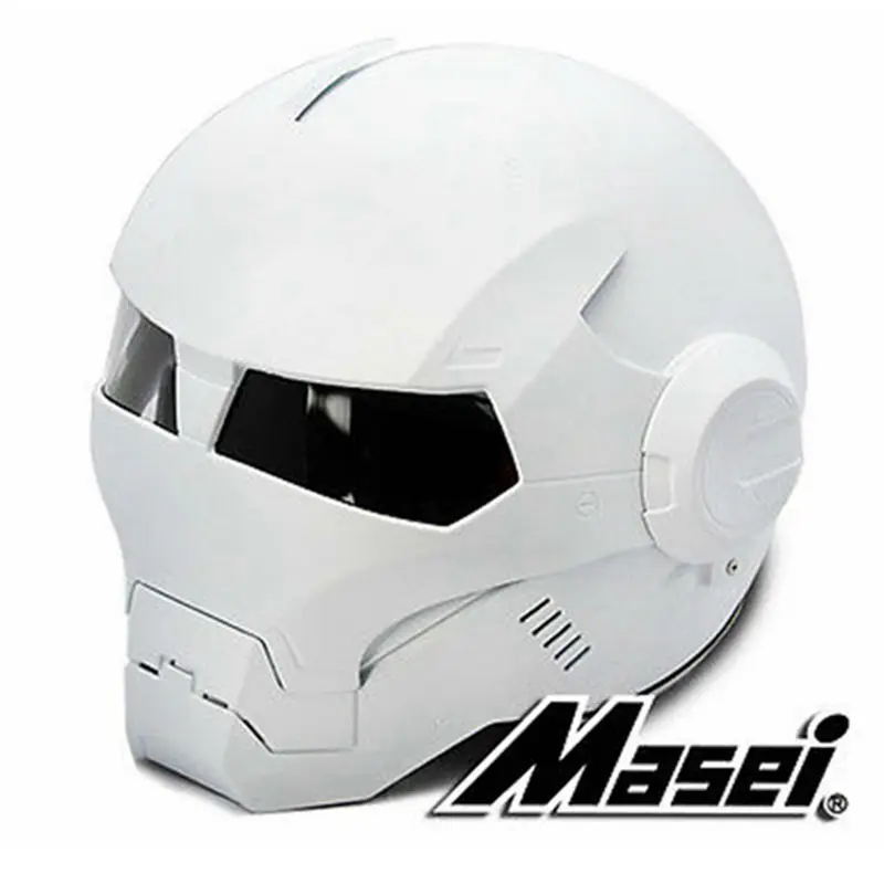 

2016 Dumb Matte white MASEI IRONMAN Iron Man helmet motorcycle helmet retro half helmet open face helmet 610 ABS casque