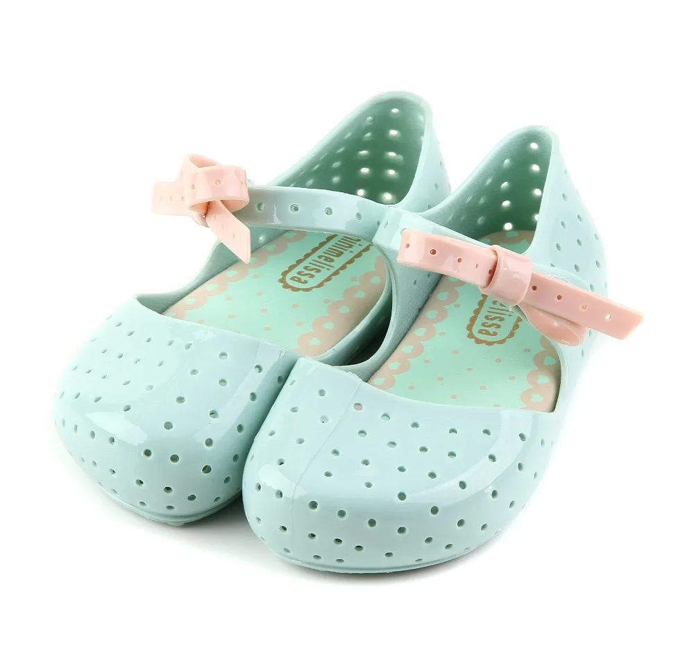 jelly sandals with bow