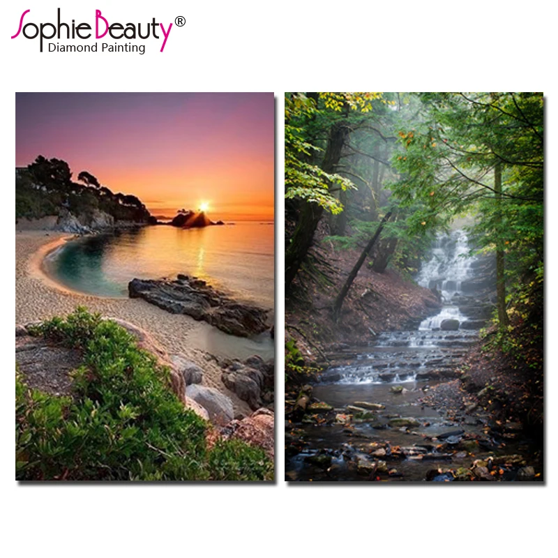 

Sophie Beauty new embroidery 5D diy diamond painting cross stitch full resin crystal mosaic sea needlework craft art kits C239