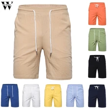 Womail Шорты Для мужчин летний Повседневное хлопковые однотонные пляжные спортивные костюмы для серфинга в модном американском стиле; короткие быстросохнущие свободные подарок A22
