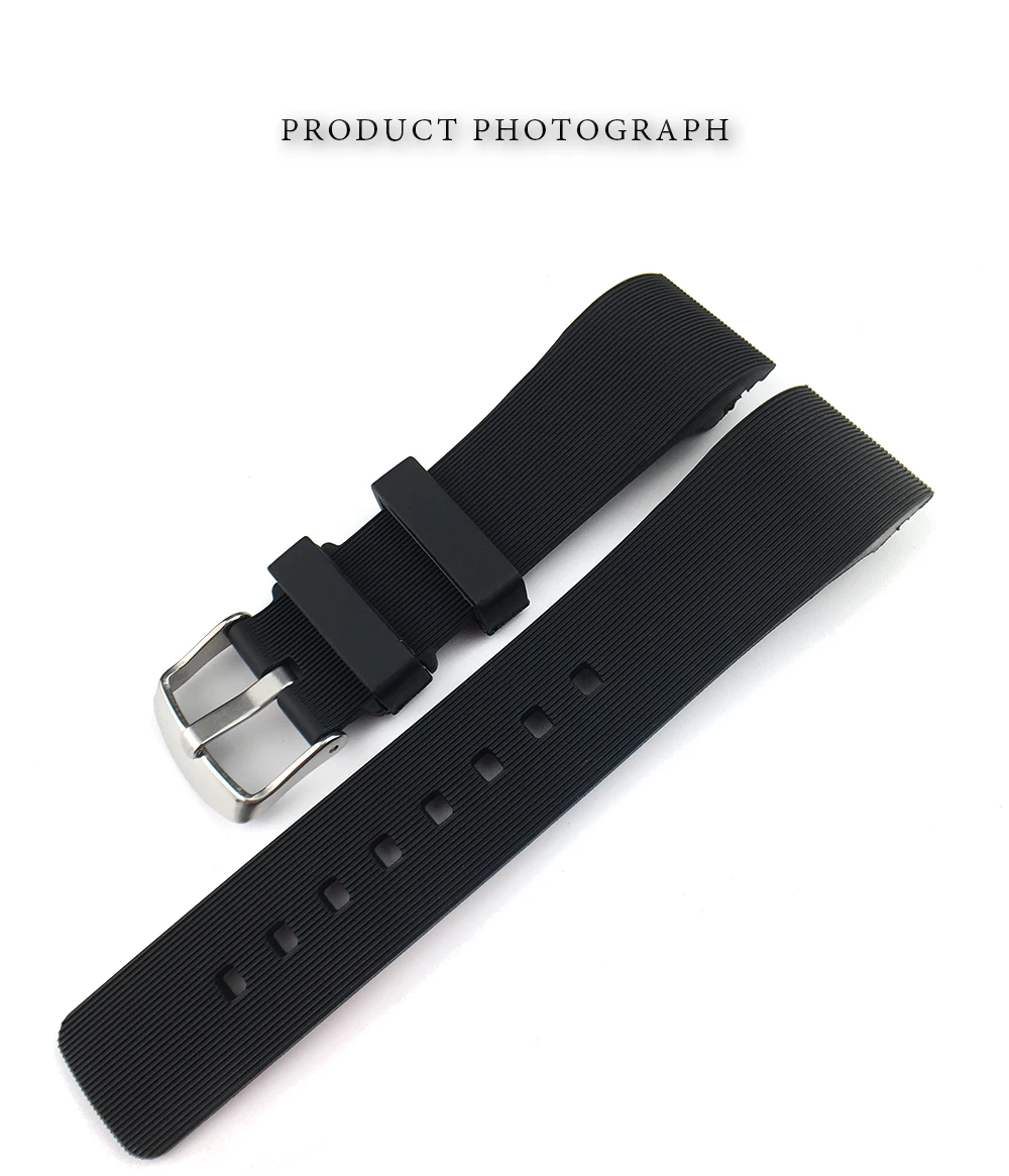 Черный силиконовый для часов Ремешок для часов SANTOS 100, ремешок для часов, браслет, Резиновая Спортивная замена, водонепроницаемый 20 мм, 23 мм, инструменты