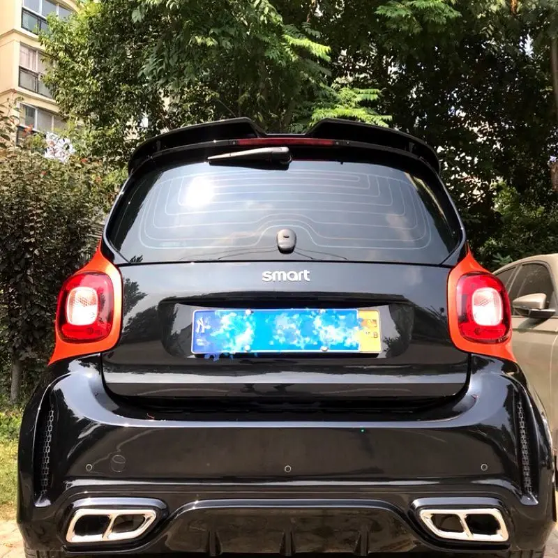Для Mercedes Smart fortwo 453 антенна на заднюю часть крыши спойлер Высокое качество аксессуар для багажника Цвет для хвостовой части автомобиля декоративное крыло