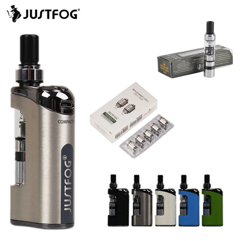 

Vape Kit JUSTFOG Compact 14 Starter With 1.8ml Q14 Atomizer Tank 1.2ohm 1.6ohm Coil 1500mAh Battery Electronic Cigarette Pen Kit