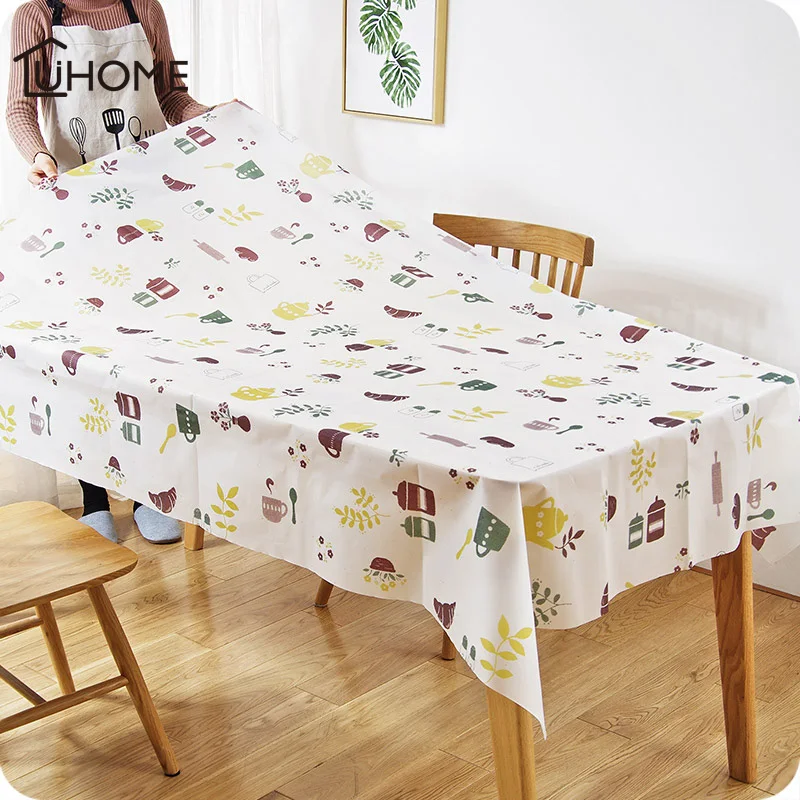 

1pc Large Size Floral Tree Printing Decorative Table Cloth Waterproof PEVA Tablecloth Dining Table Cover for Kitchen Home Decor