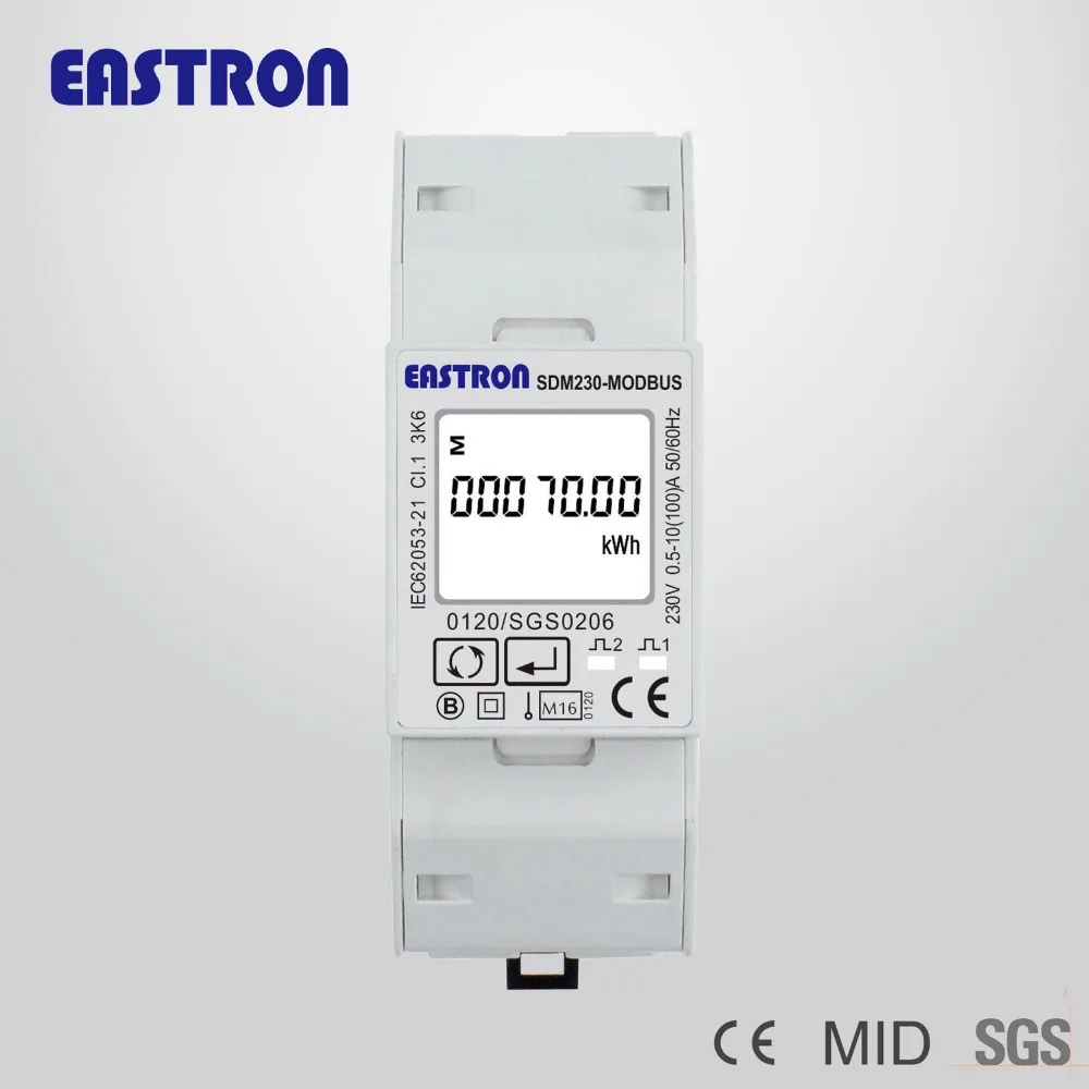 Eastron SDM230 Digitaler Stromzähler monofase 230V 100 AMPERE