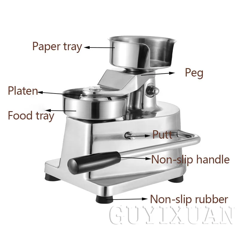 GUYX-1-72/GUYX-1-73 нержавеющая сталь ручная гамбургерная машина многофункциональные котлеты формовочная машина оборудование для пищевой промышленности