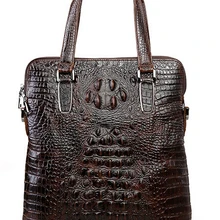 Натуральная кожа крокодиловая деловая Повседневная сумка через плечо мужская сумка через плечо ipad Tablet PC пакет сумка портфель