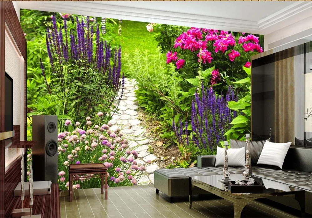 3D landscape garden backdrop mural 3d room wallpaper landscape 3d