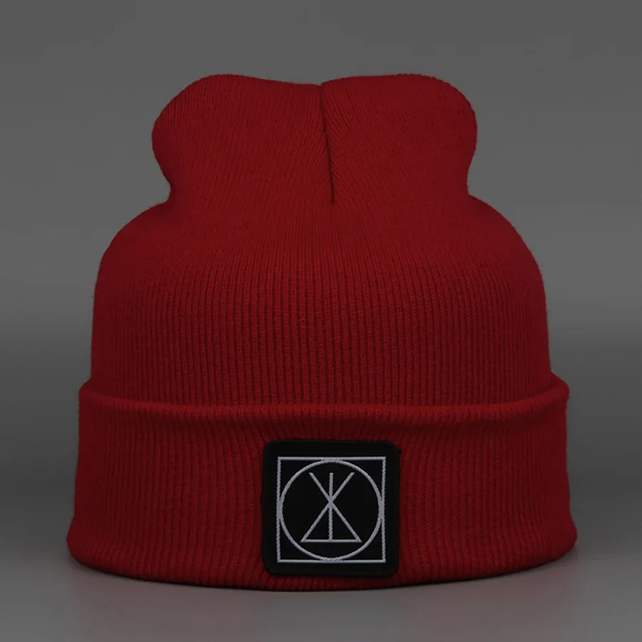 Winter Hats For Women Rice Word Cloth Paste Beanies Hat Unisex Outdoor Sports Sand-proof Warm Beanies Hats Embroidery (7)