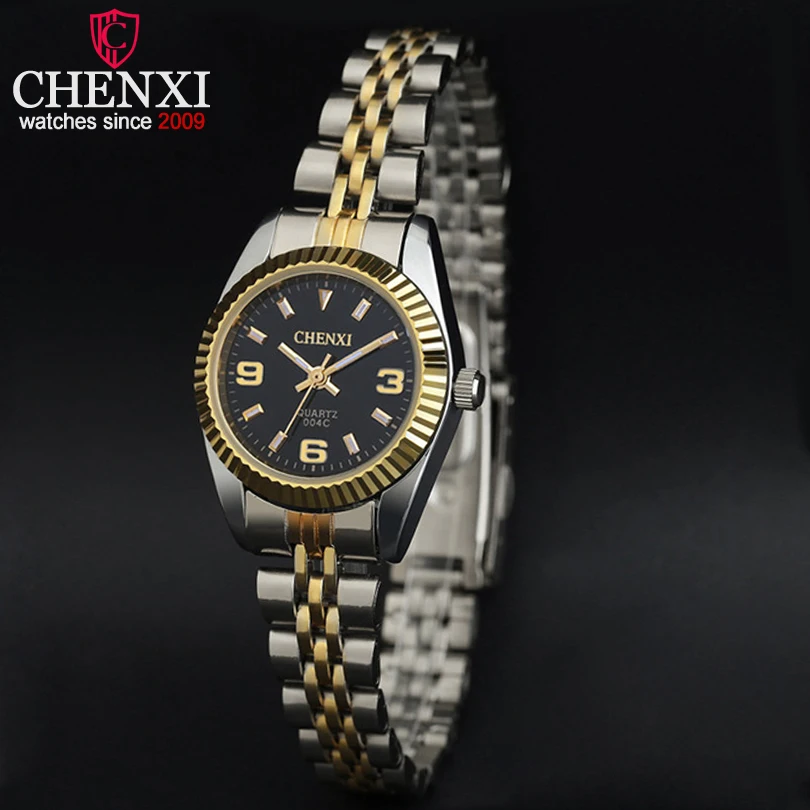 CHENXI Women Golden Silver Classic Quartz Watch Female Elegant Clock Luxury Gift Watches Ladies Waterproof Wristwatch
