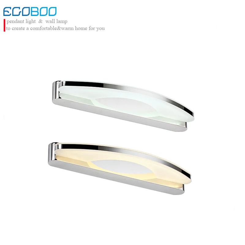 

Banheiro Lighting stainless Steel 8w LED Bathroom Light Wall Mounted Lamps Ac85-265v 2835smd.warm White/cool White