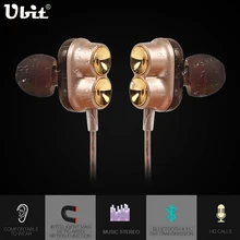 Ubit M2 наушники-вкладыши с ароматом Спорт пот доказательство стерео Бас двойной драйвер 4 колонки Bluetooth 4,1 CSR беспроводной наушники