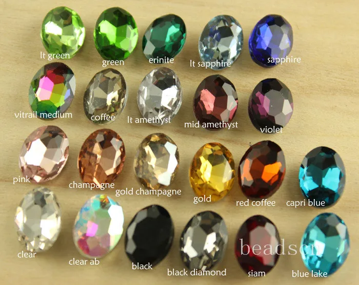 

40pcs 10x14mm oval Crystal Fancy Stones Pointed back Glass rhinestones Big Crystals for DIY Wedding 3D Nail Stones link2