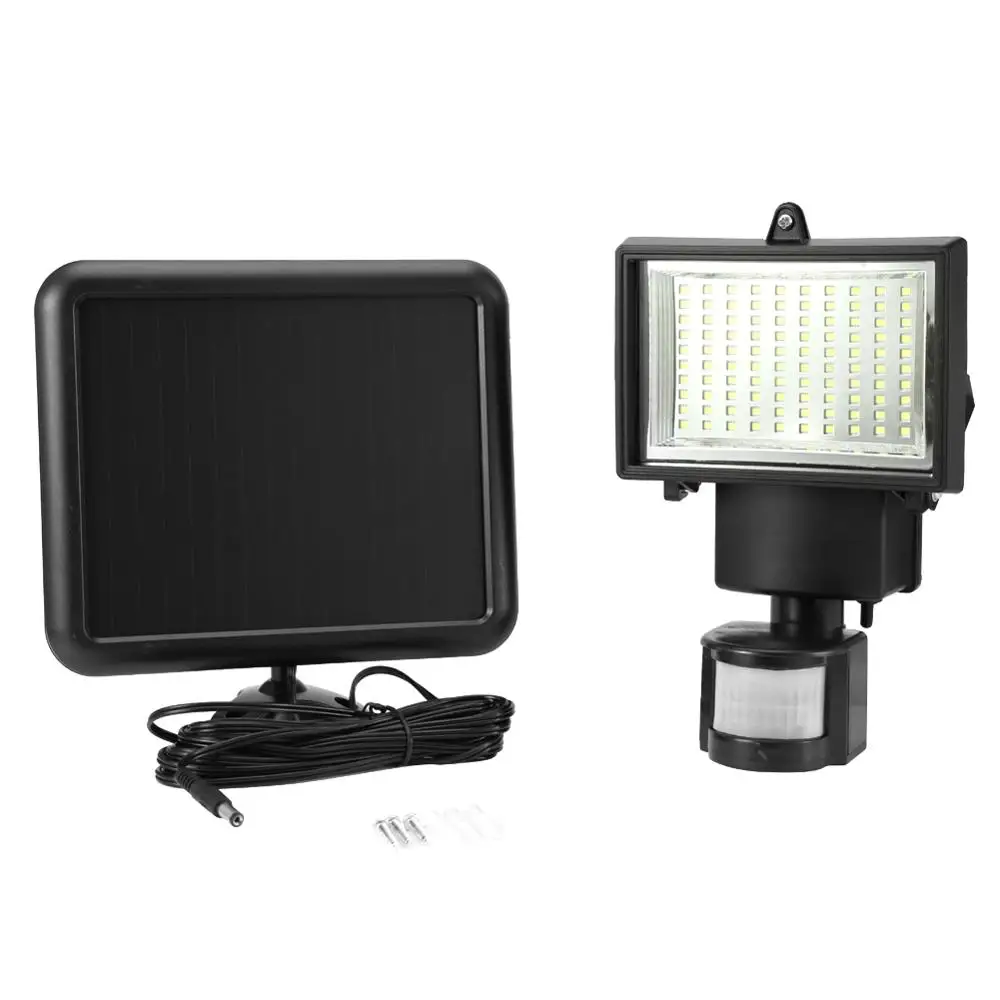 

100 LED Solar Light with Motion Sensor and Solar Panel Garden Light Emergency Lamp for Garden/Garage/Pathway