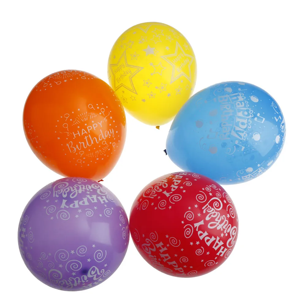 10Pcs Latex Ballon Thickening Lettering Happy Birthday Balloons Birthday Party Decorations Party Acc