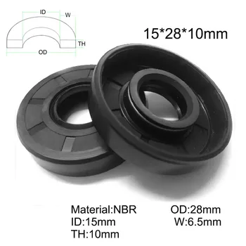 

20pcs/NBR Shaft Oil Seal TC-15*28*10 Rubber Covered Double Lip With Garter Spring/consumer product