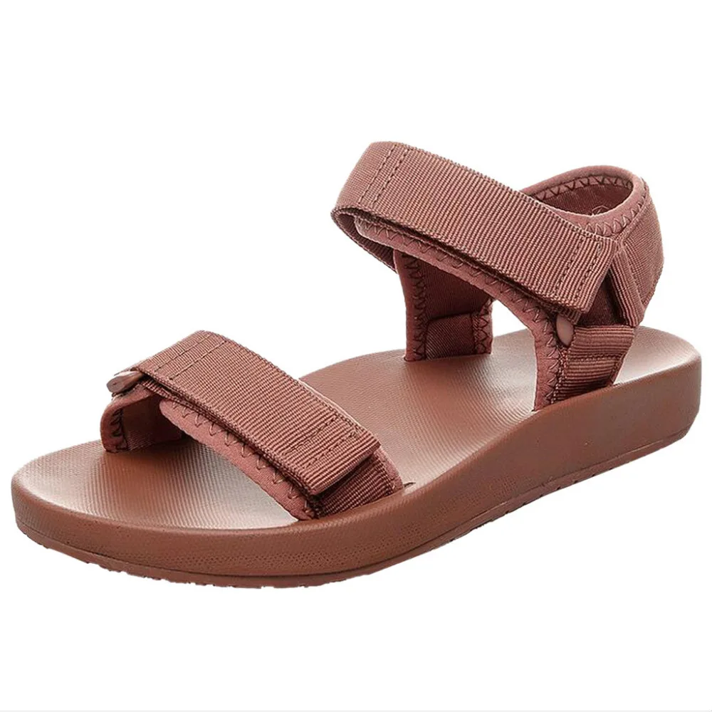 2019  ladies summer sports student beach sandals flat pregnant gladiator sandals women beach shoes summer slippers 40J25 (2)