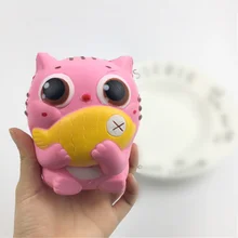 Антистресс мягкий медленно поднимающийся мягкий PU Кот котенок Рыба Мягкий сжимающий сквиш ремешок для всех смартфонов Мобильный телефон ремни