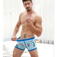 Bad Boy, милое нижнее белье с мультяшным принтом, мужские боксеры шорты нижнее белье, сексуальные студенческие хлопковые трусы-боксеры, молодежное нижнее белье с милым котом