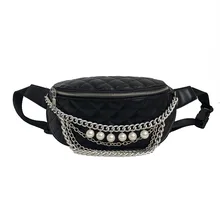 Женская мода жемчужина Лин сетки цепи талии сумка Bananka отдыха и путешествий поясная сумка Для женщин прогулок по магазинам группа живота ремень сумка