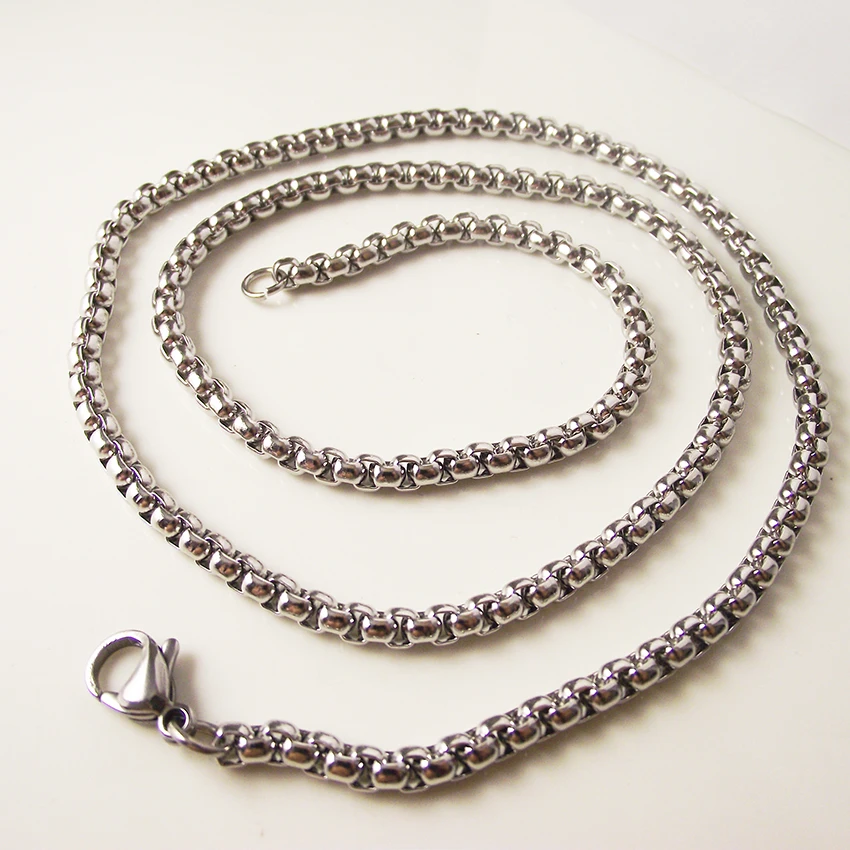 1Piece Free Shipping 4mm 24inch Stainless Steel Rope Necklace Chain