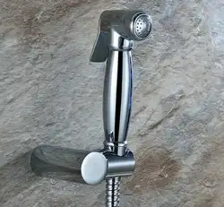 Латунный Chrome Shattaf Для женщин ручной Биде набор душ смеситель Портативный спрей для биде кран с 1.5 м шланг ducha higienica