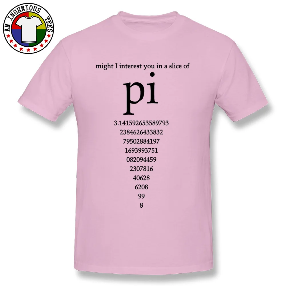Design Short Sleeve Tops & Tees Summer Discount Crew Neck 100% Cotton T-shirts Men T Shirt Slice-of-Pi-Humor-Nerdy-Math-Science Slice-of-Pi-Humor-Nerdy-Math-Science pink