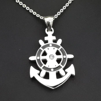 

AMUMIU 2017 New Anchor Pendants Stainless Steel Cool Fashion Unique Pedant High Quality HZP205
