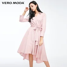 Vero Moda Новое Женское Платье-рубашка с v-образным вырезом 3/4 рукавами и нагрудным карманом на шнуровке | 31847C517