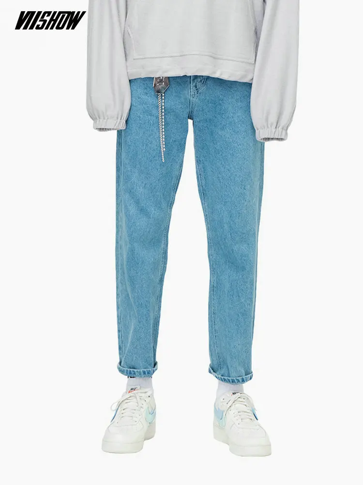 VIISHOW Streetwear Men's jeans Homme Brand Casual Blue Jeans Men 2019 New Solid Male Jeans Uomo Denim Pants For Men NC1848183