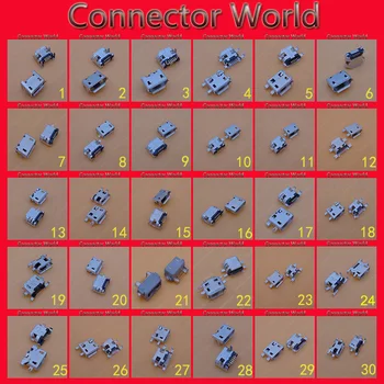 

30 models,300pcs/lot micro usb connector jack common used charging port for lenovo zte huawei and other brand mobile,tablet GPS