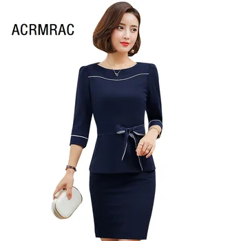 

Women suits Slim summer Half sleeve jacket pants 2-piece set OL Formal Business Women pants suits Woman set suits 1920
