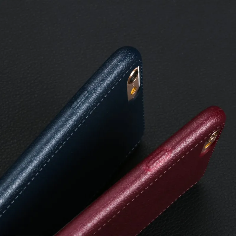 Ультратонкий гибкий силиконовый чехол для iPhone 6 6S кожаный с рисунком чехлы