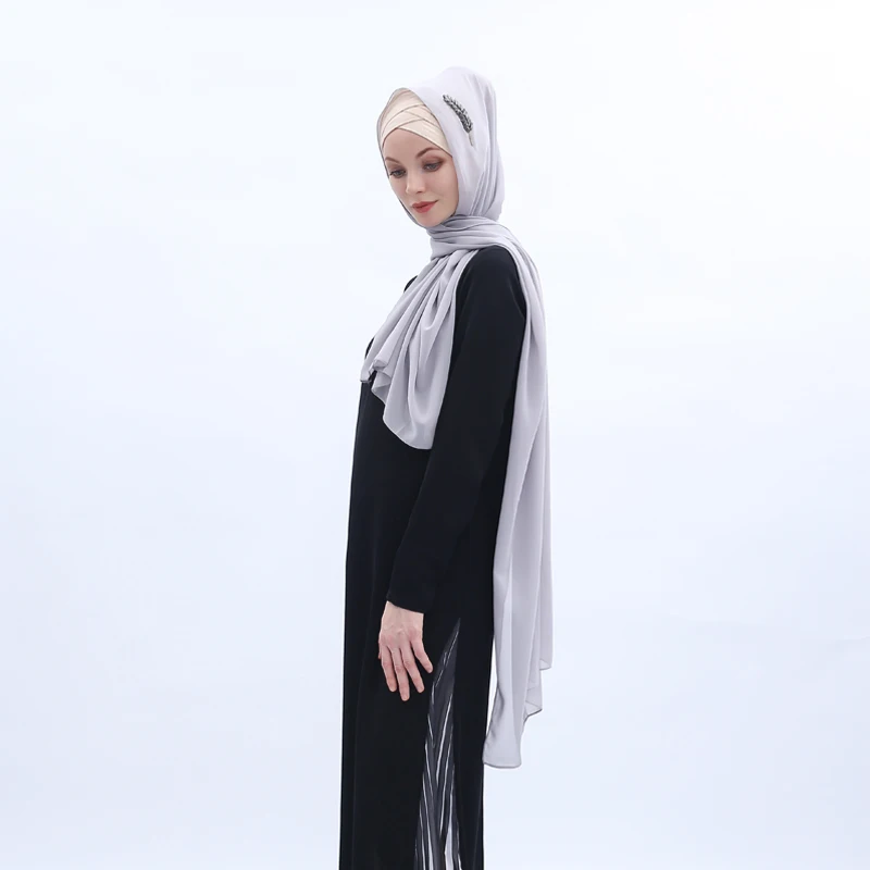 Женский головной платок шифоновая абайя Hijab мусульманский тюрбан Hijabs Абая для