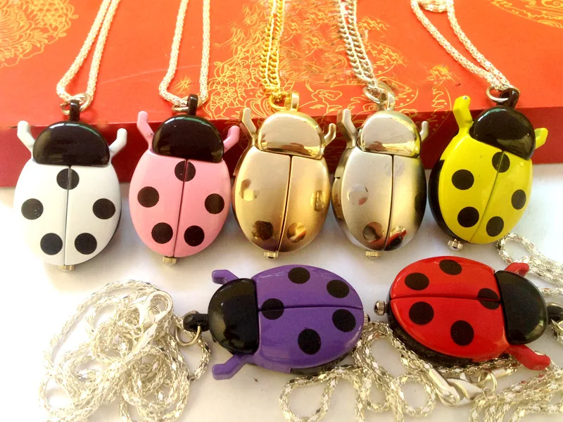New Creative Fashion Small Ladybug Pocket Watch Fashion Accessories